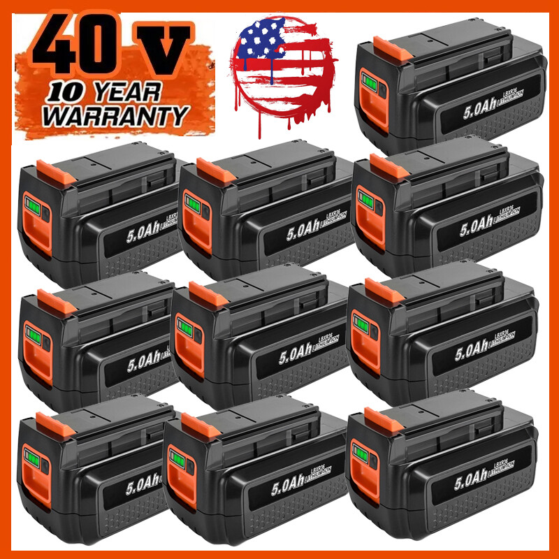 40 Volt for Black & Decker 40V 5.0Ah Max Lithium Battery LBX2040 LBXR36 LSW36 A+ gallery
