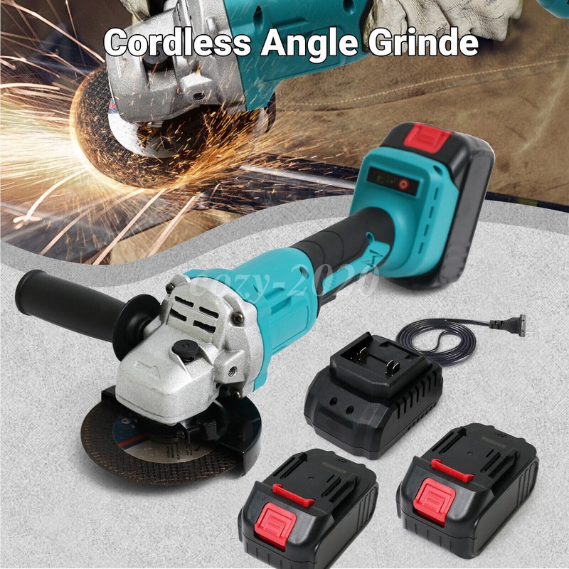 21V Cordless Angle Grinder Cutting Brushless Detail Sander 9000 RPM W/ 2 Battery gallery