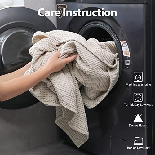 100% Cotton Waffle Blanket (- Queen Size - 90 * 90''), Queen (90"*90") Khaki gallery