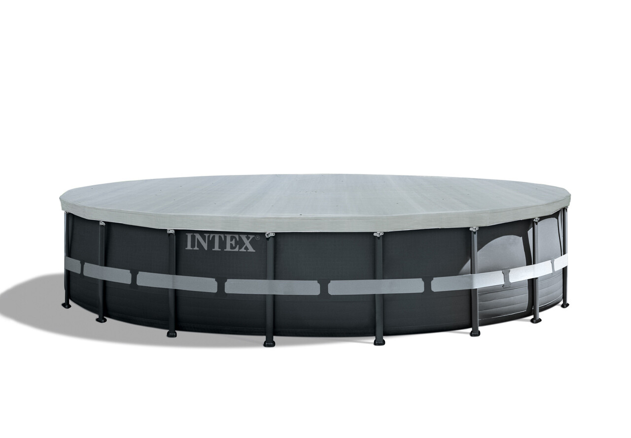Intex 18' Ft Round 28041E Swimming Pool Cover for Ultra Frame Pools gallery