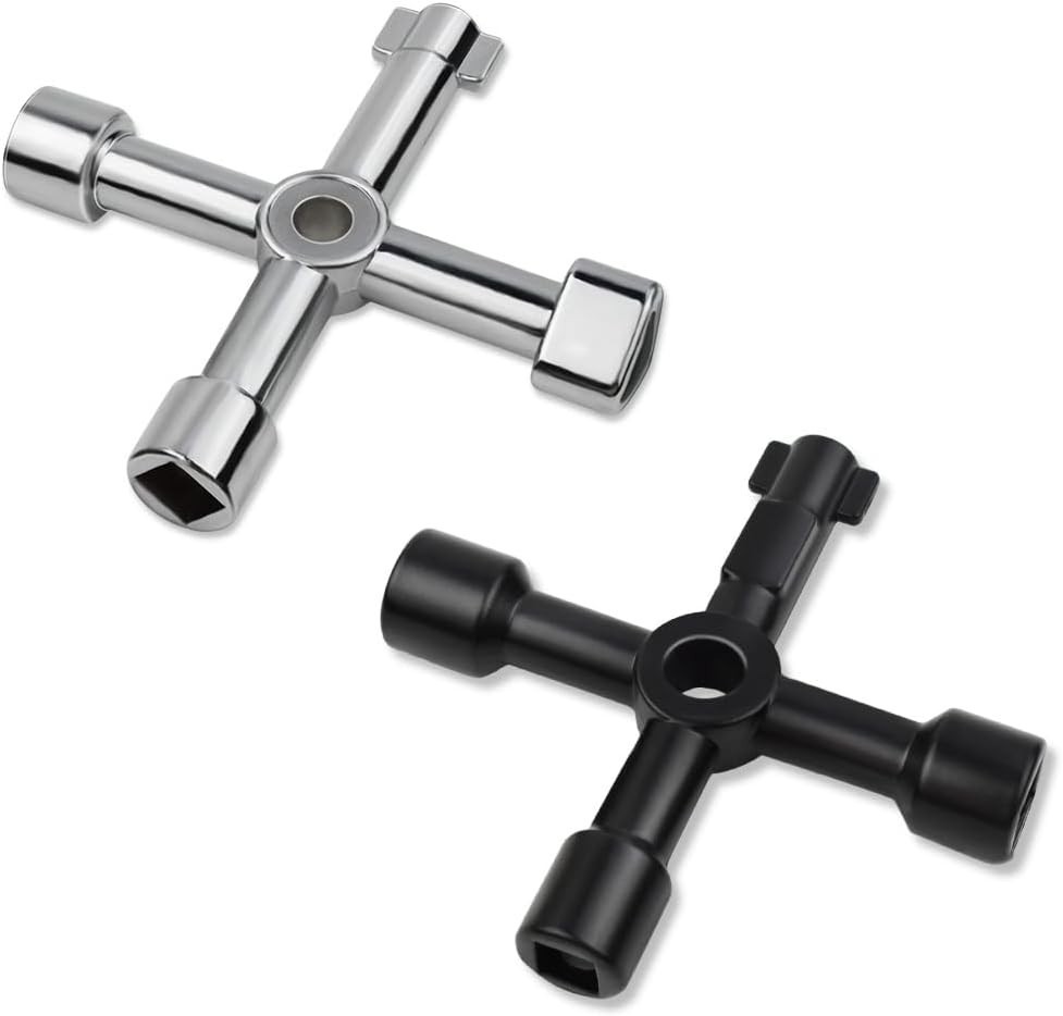 2 Pack 4-Way Sillcock Key Wrench Multifunctional Water Utility Key for Water New gallery