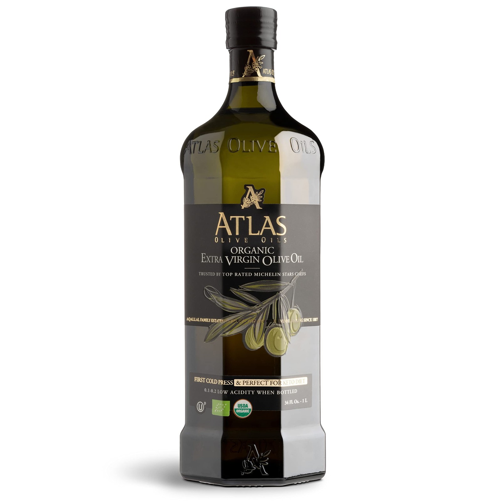 Atlas 1 LT Cold Press Extra Virgin Olive Oil with 34 Fl Oz (Pack of 1) gallery