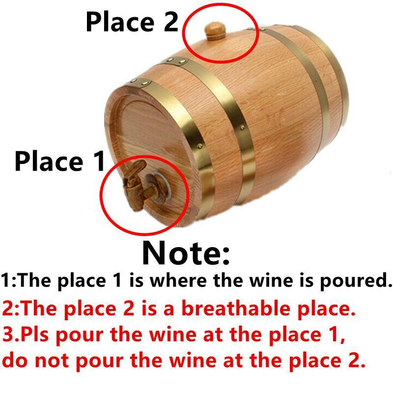 5L Oak Aging Barrel with Stand and Spigot Wooden Whiskey Barrel Wine Barre gallery