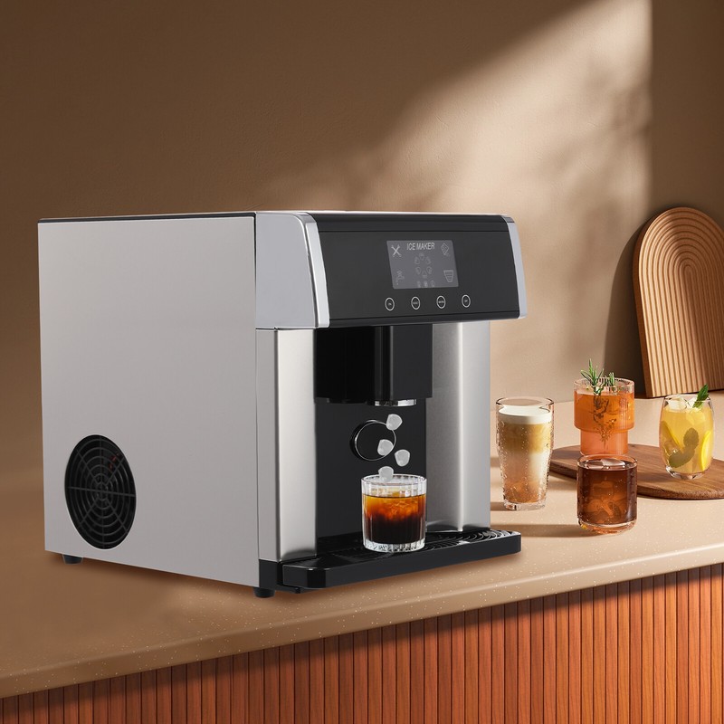 Countertop Ice Maker Dispenser 2-in-1 Ice Water Maker Electric LCD 22-33lbs/24hr gallery