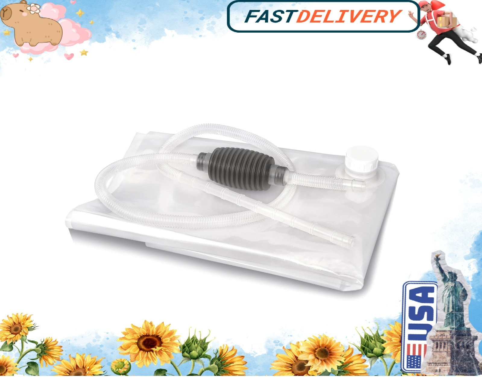 Water Storage Bladder, 100 Gallon Heavy Duty Food-Grade Plastic Bag, for gallery