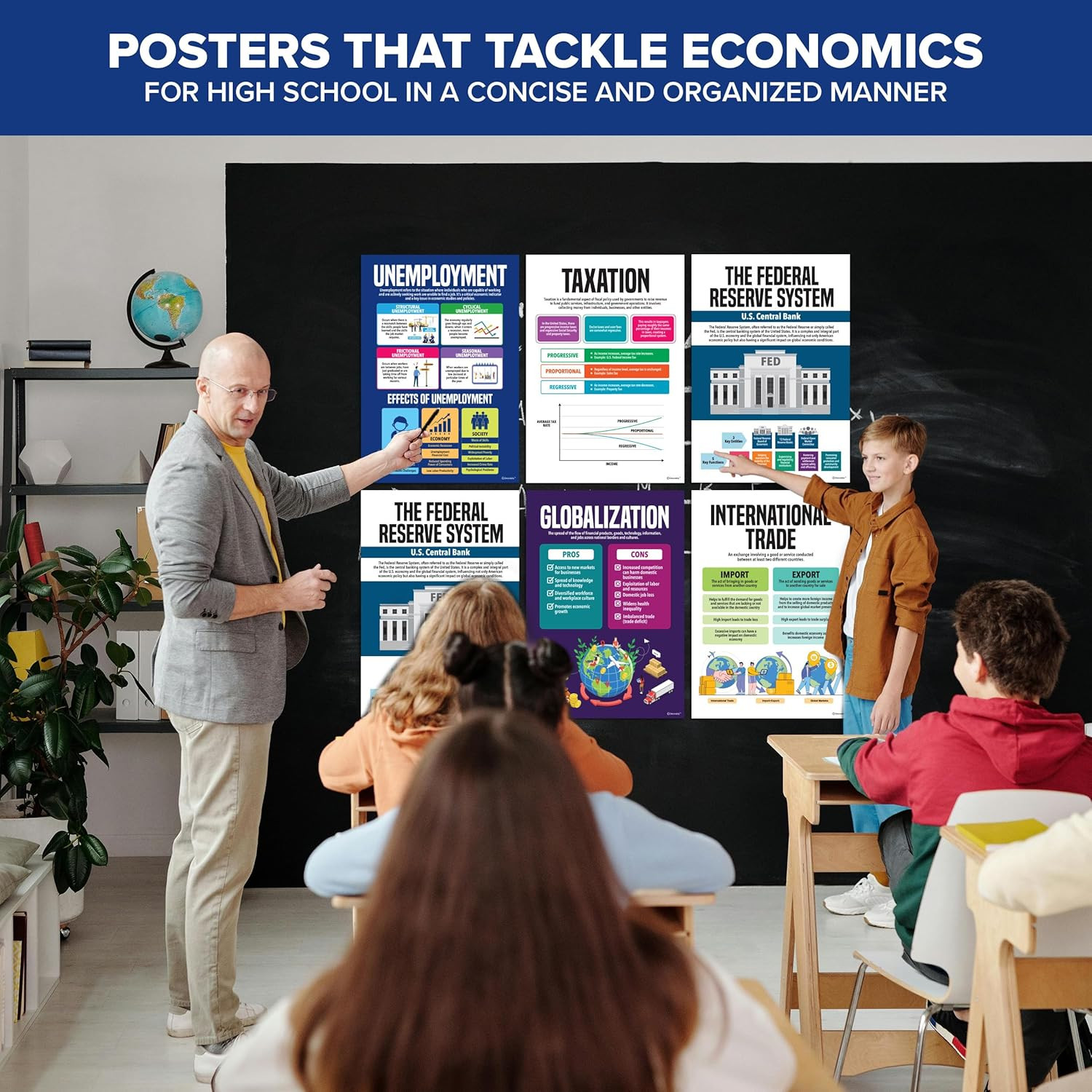 12 Economics Posters for High School Classroom, 11X16In Educational, Matte-La... gallery