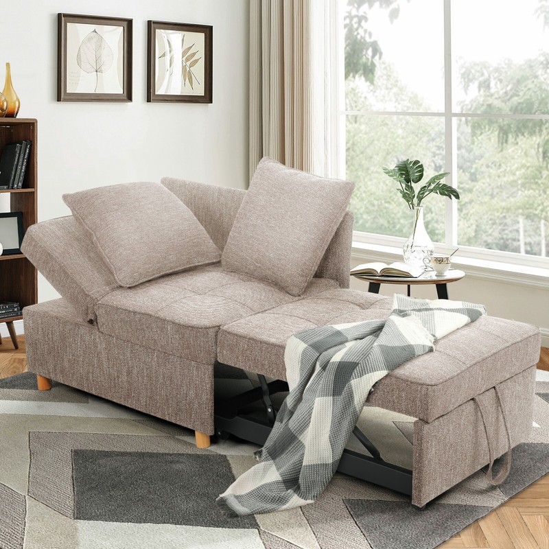 4-in-1 Convertible Sofa Bed Pull Out Couch Sofa Chair w/ 5 Adjustable Backrests gallery