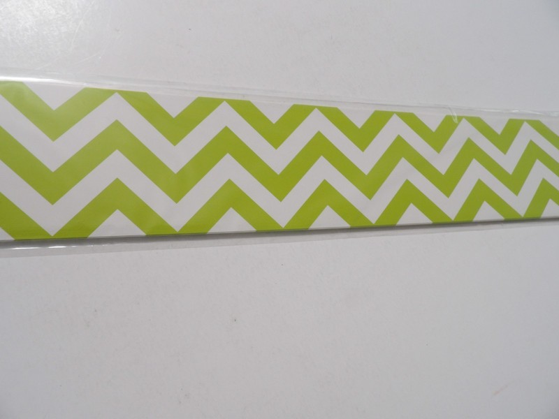 CTP - 3" Wide Lime Green Chevron Classroom Bulletin Board 35' Border Trim gallery