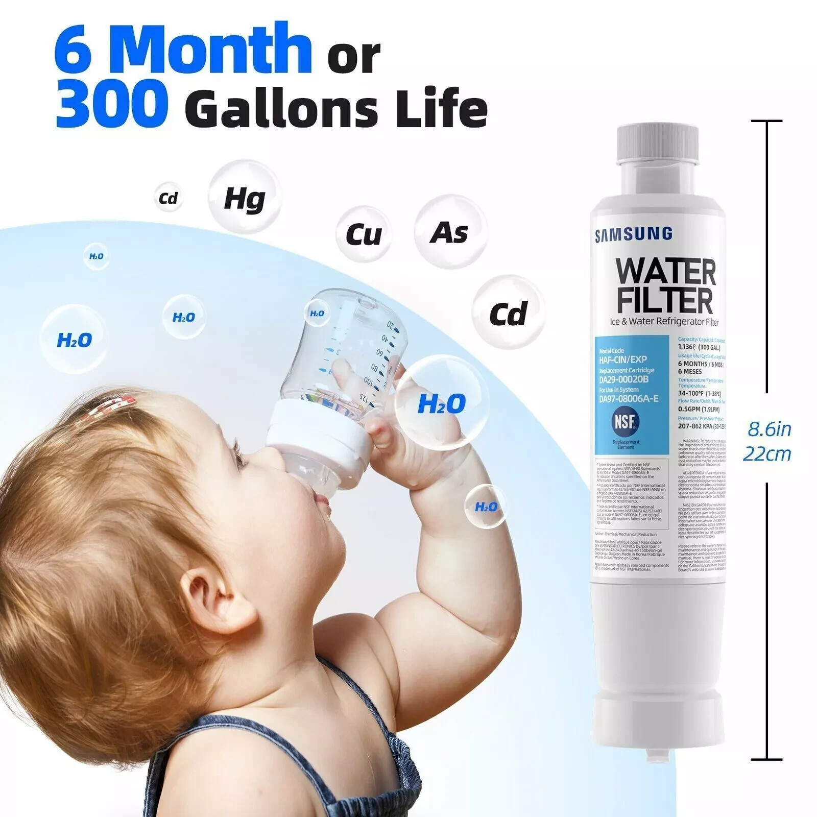 2 Pack Samsung DA29-00020B HAF-CIN/EXP Replacement Refrigerator Water Filter gallery