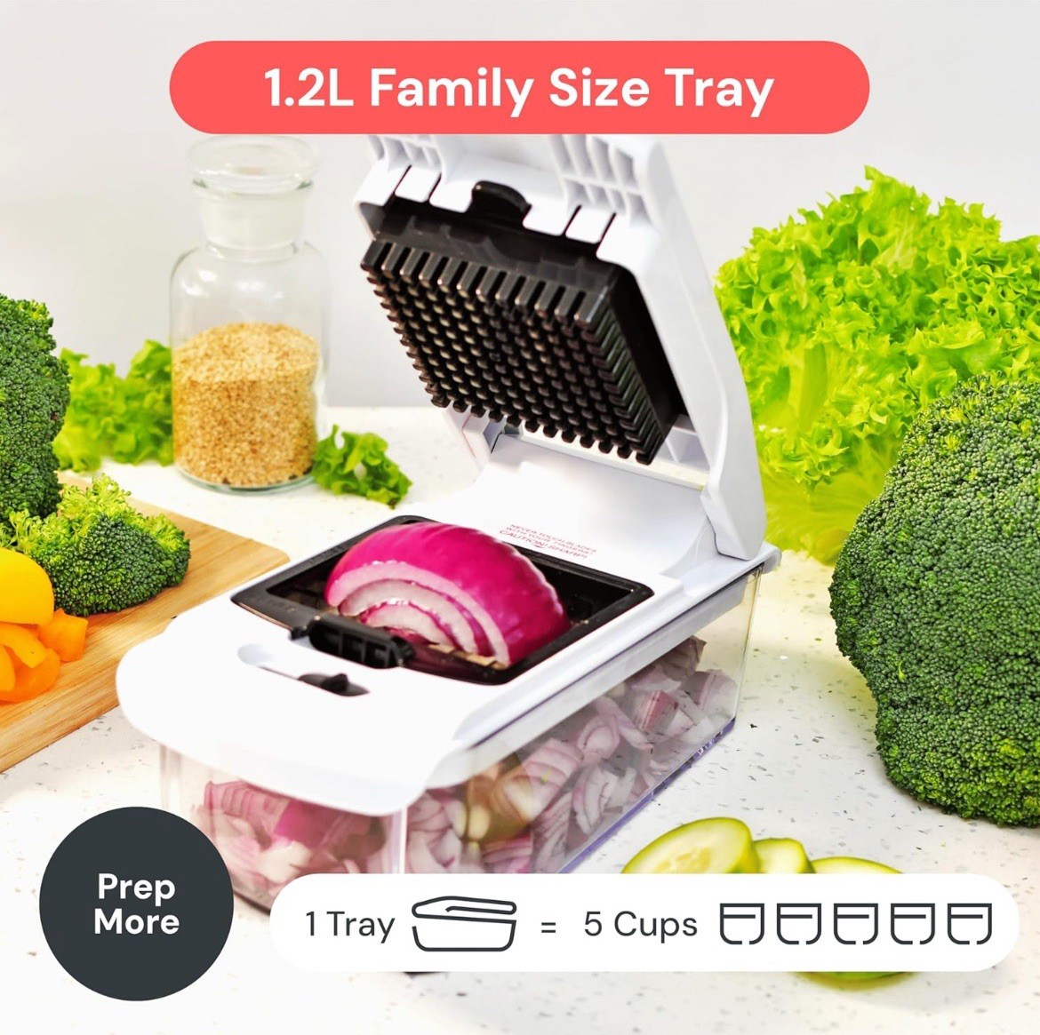 Fullstar The Original Pro Chopper - Vegetable Chopper and Spiralizer, Food Chopp gallery