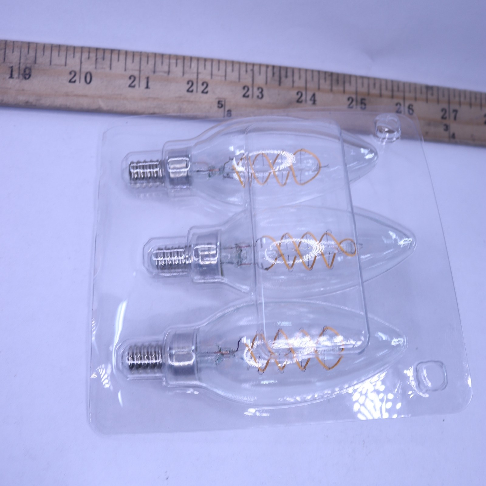 (3-Pk) EcoSmart LED Vintage Edison Light Bulb Warm White 2200K B11 40W Eqv gallery
