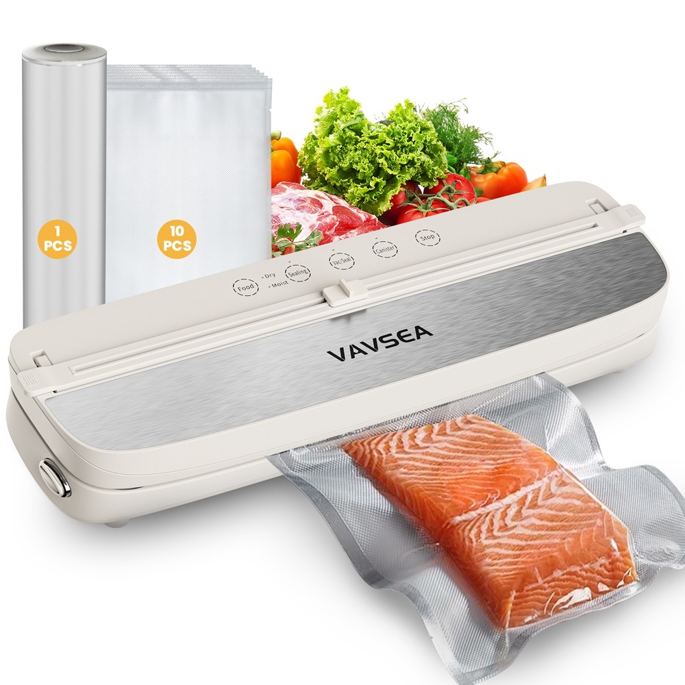 VAVSEA 6‑in‑1 Vacuum Sealer Machine 75Kpa Dual Cutters Wide Seal Stainless Steel gallery