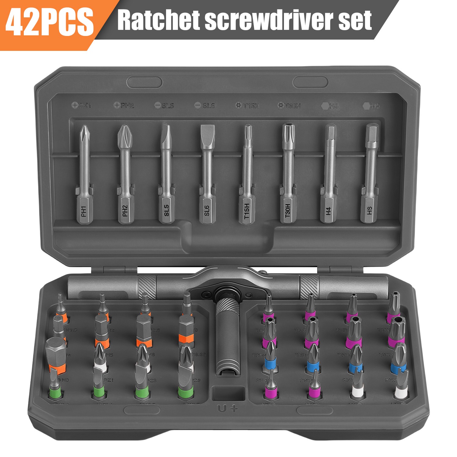 42 in 1 Magnetic Screwdriver Set DIY Ratchet Screwdriver Set Multi Bit Magnetic gallery