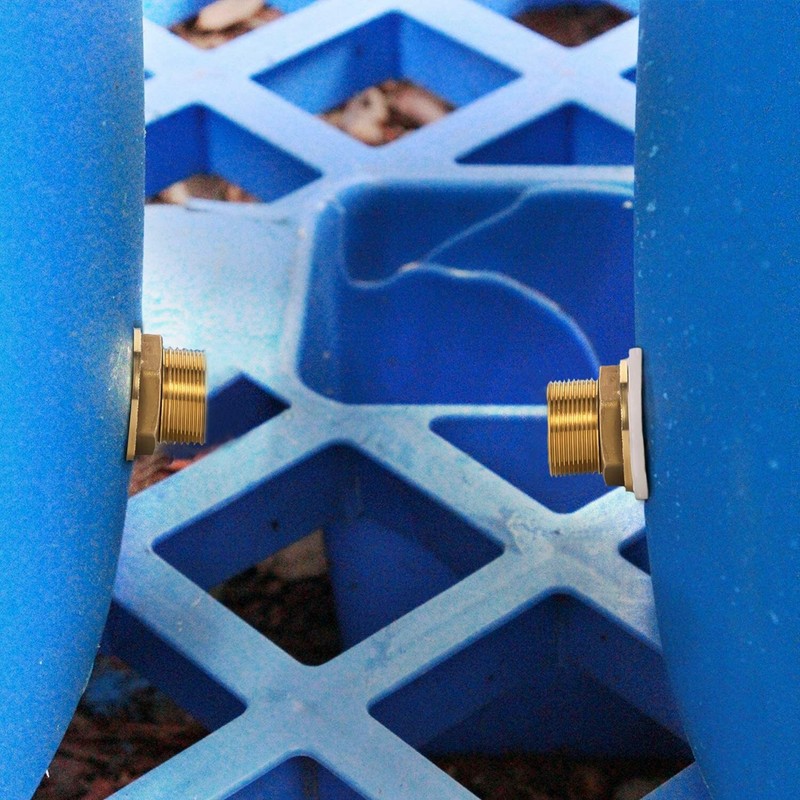 WADEO Rain Barrel Connector Kit Linking Kit with Two 12 Inch Hoses & 4 Fittings gallery