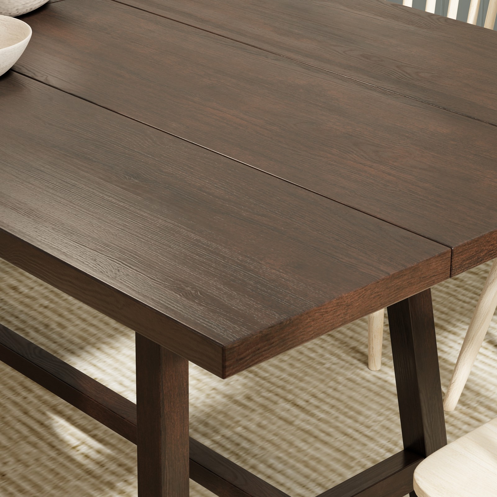 Jessamine 84" Walnut Farmhouse Dining Table gallery