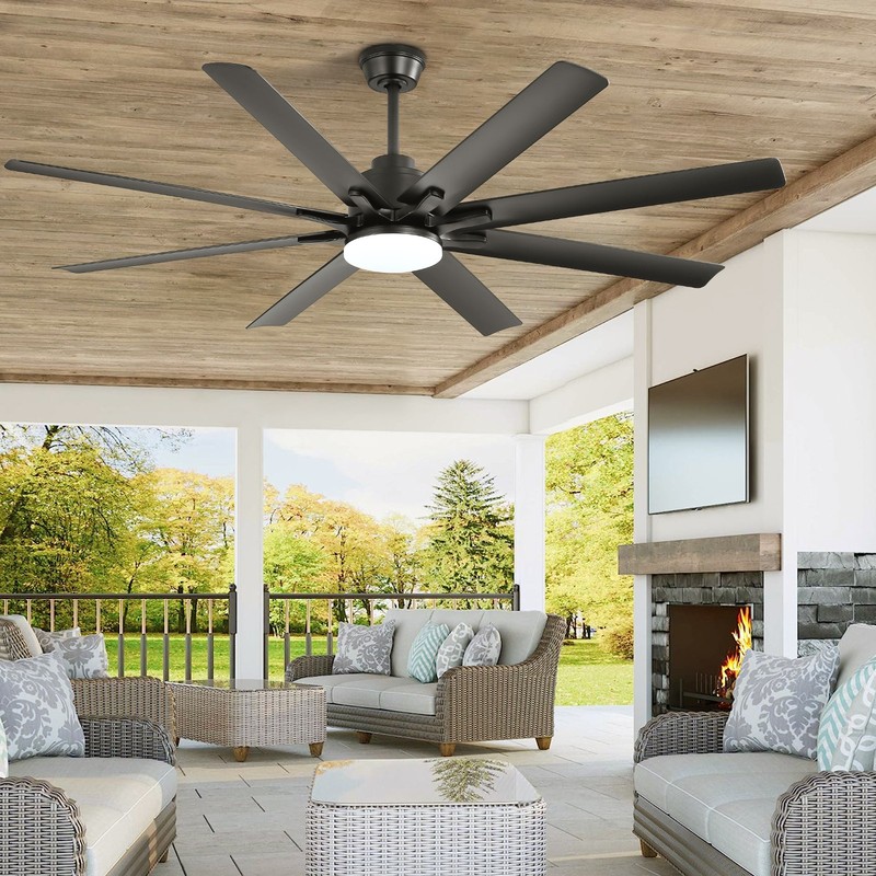 66in Work with Smart Life APP Ceiling Fan w/Light and Remote Timer Alexa/Google gallery