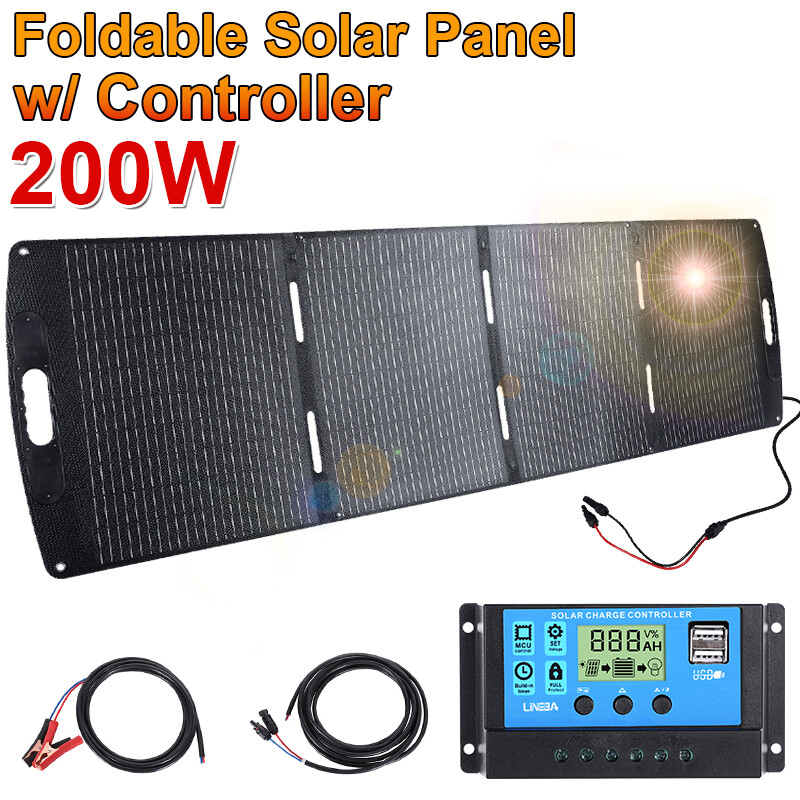 200W 100W Portable Folding Solar Panel Charger Power Station for Home RV Camping gallery