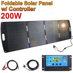 200W 100W Portable Folding Solar Panel Charger Power Station for Home RV Camping