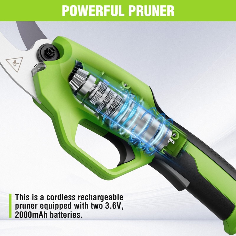 7.2V Battery Powered Electric Pruning Shear Cordless Tree Pruner Garden Scissors gallery
