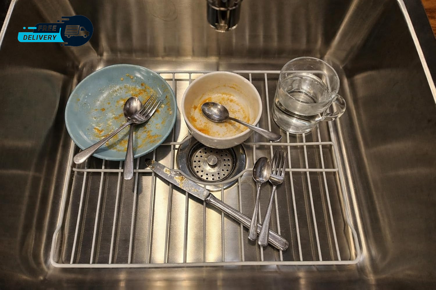 Sink Protectors Kitchen Sink Bottom with White Coating Grate Insert Grid Sink gallery