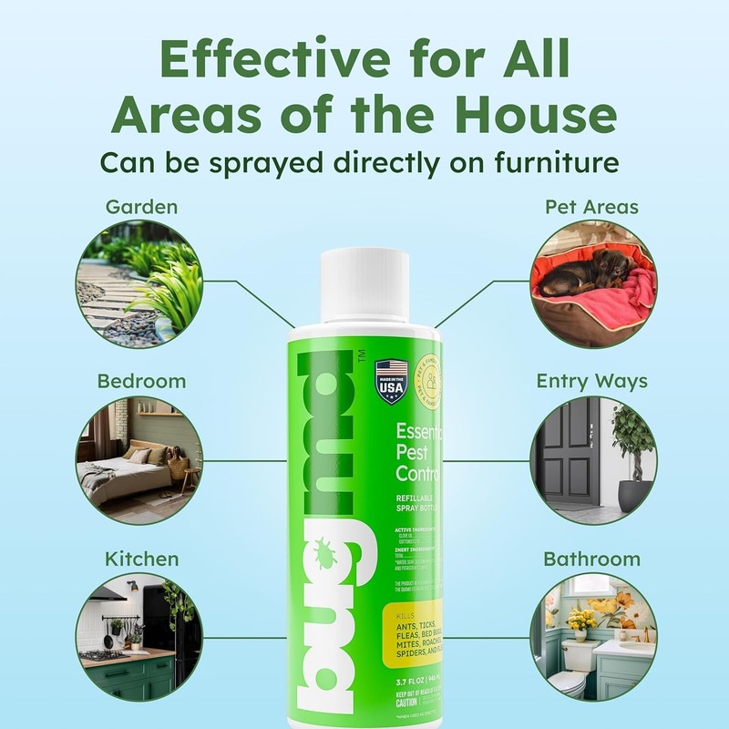 BugMD Pest Control Essential Oil Concentrate for Home Bed Bug Spray 3.7Oz 2PACK gallery