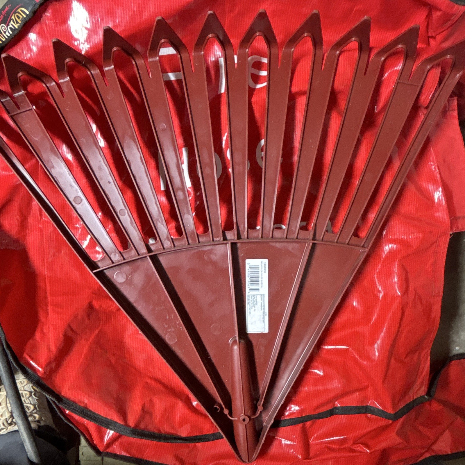 True Temper Clog Free 24 in Patented Tine Lawn/Leaf Rake Red Plastic gallery