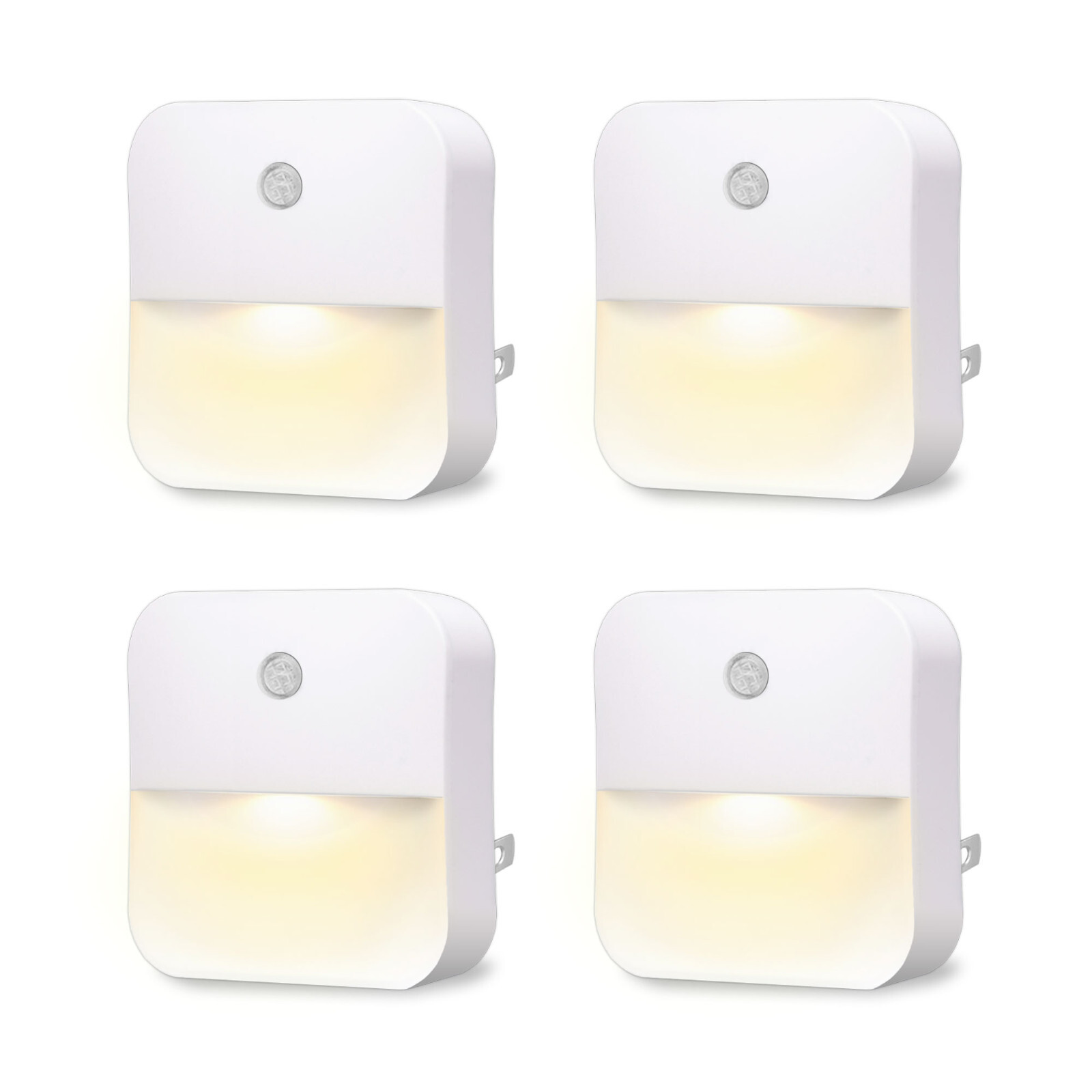 4 Pcs Plug-in LED Night Lights Lamp Dusk to Dawn Sensor Hallway Kitchen Bathroom gallery