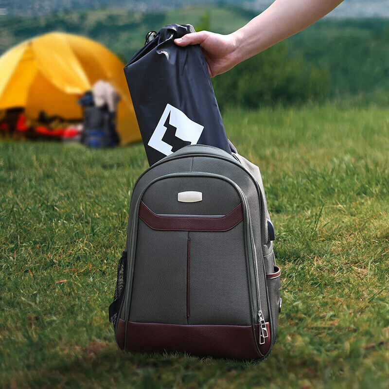 VILLEY Camping Side Table Aluminum Roll Up Folding Beach Table 19''withCarry Bag gallery