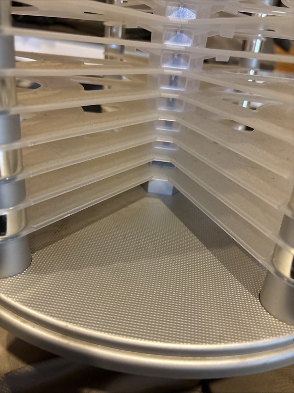 60 CD DVD Storage Tower Spinning Rotating Rack Holder Silver Chrome Star Used gallery