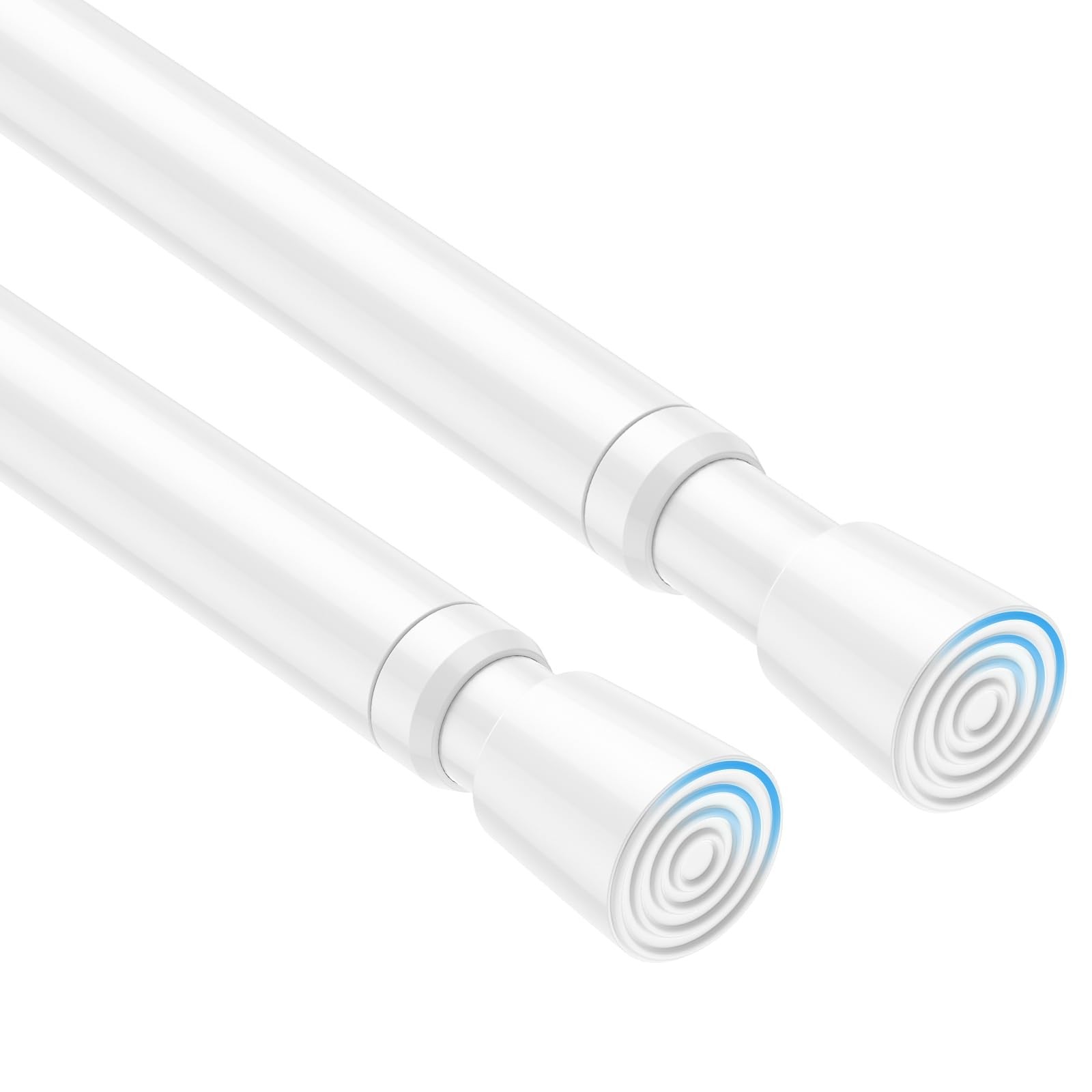 2 Complete Spring Tension Curtain Rods (6 Sections Total) - 33 to 59 Inches, ... gallery
