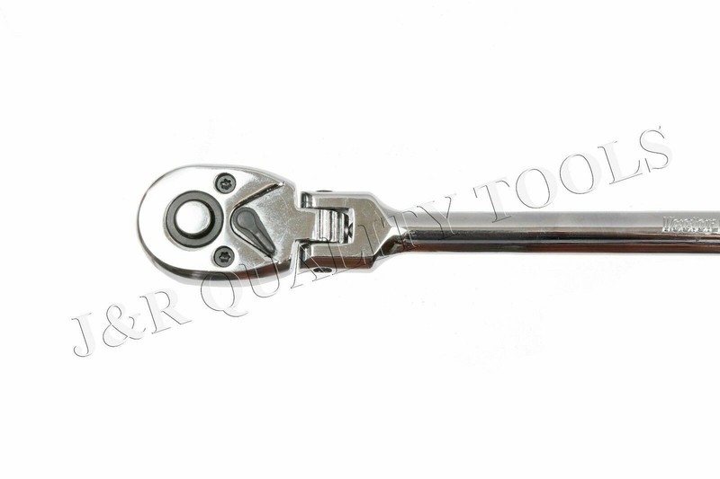 Extra Long Flex Flexible Head Ratchet 1/4" inch Drive w/ 11" CrV Long Handle gallery