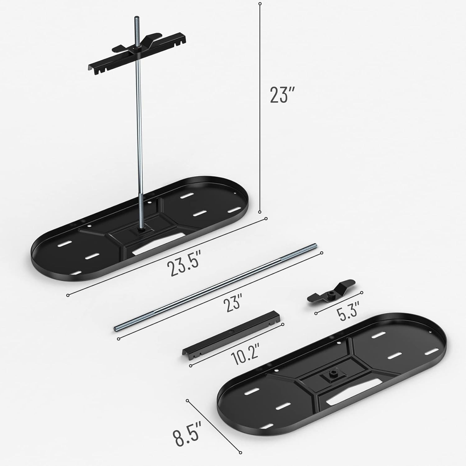 RV Dual Propane Tank Rack Mount Holder For Two 30 lb Cylinders Hitch Frame gallery