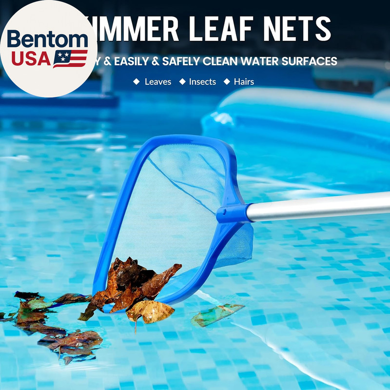 Pool Skimmer Net, Deep Pool Leaf Net with Reinforced Frame, Large Capacity Rake gallery