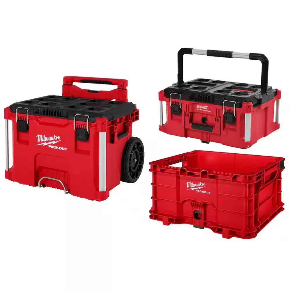 PACKOUT 22 In. Rolling Modular Tool Box LP Handle,22 In. Large Tool Box,18.6 In.