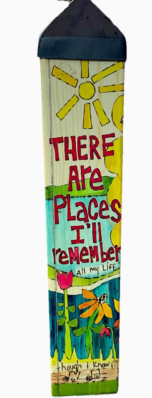 FOLK GARDEN 20" ART POLE EZ Install Garden Post Lennon McCartney StudioM Burgess gallery
