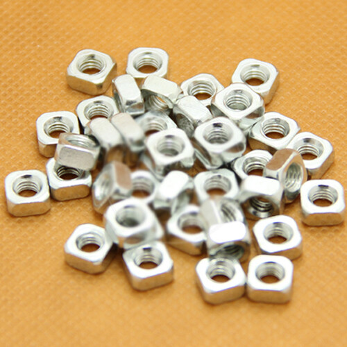 30PCS Square Nuts Quadrilateral Nut 3-5.5mm thick Carbon Steel M4 M5