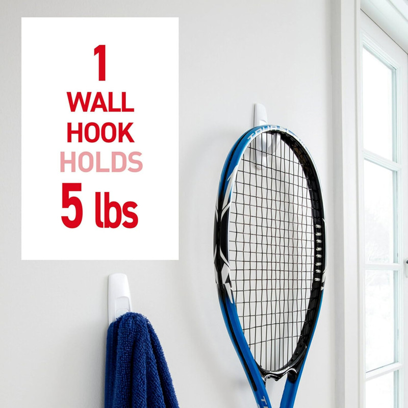 Command 5 Lb Large Utility Hooks, 7 Hooks and 12 Strips, Damage-Free Hanging Wal gallery