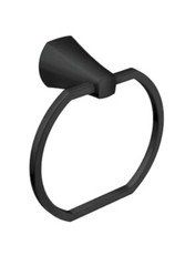 MOEN Lindor Towel Ring – Matte Black (MY8786BL) Press Mark Easy Installation
