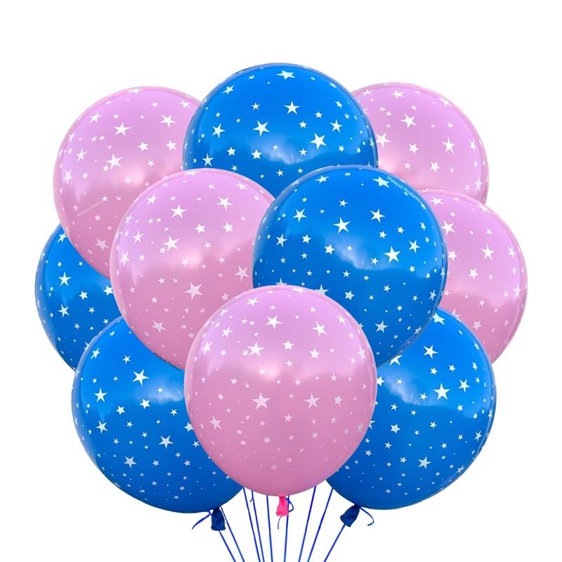 Star Theme Balloons 12", Night Sky, Starry Cute Galaxy, Select Colors Stars gallery