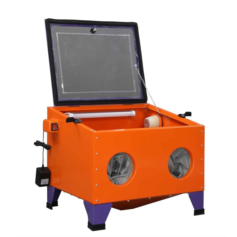 Portable Benchtop Sand Blaster Cabinet Kit 25gallon Sandblasting Cabinet 80psi gallery
