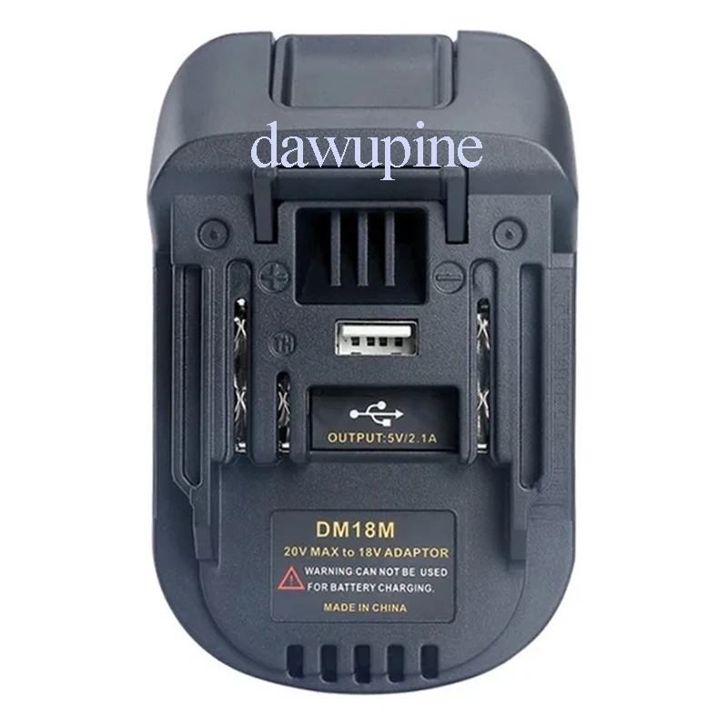 DM18M Battery Adapter Milwaukee M18 & DeWalt 20V to Makita 18V Tool USB Charger gallery