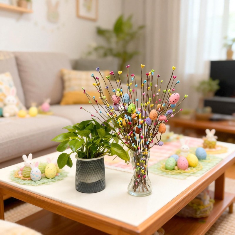 26 PCS Artificial Easter Egg Tree Branches Floral Picks DIY Spring Vase Decor gallery