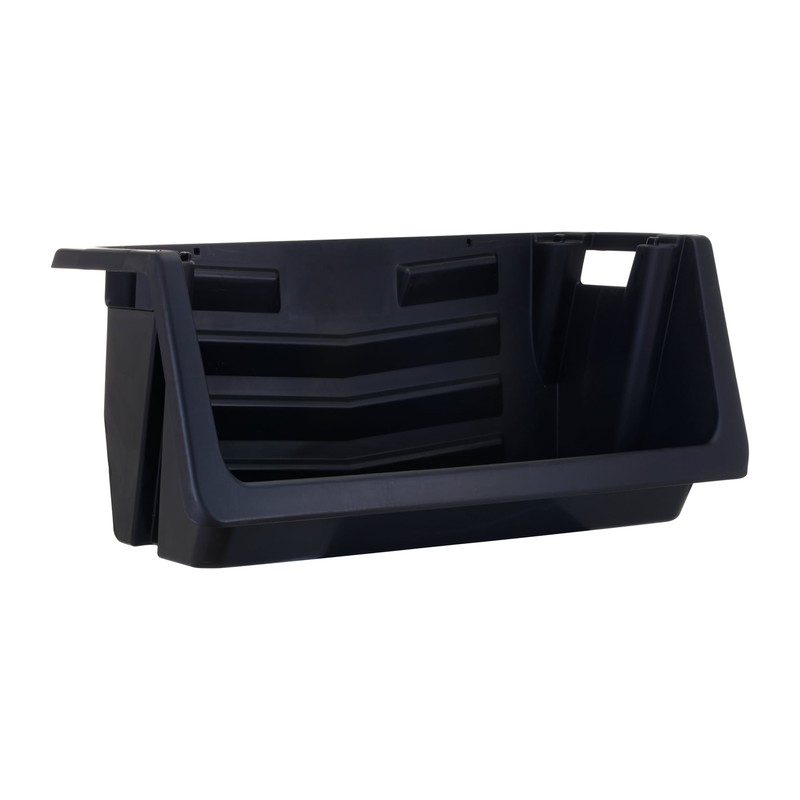 Heavy Duty Nesting Plastic Stack Bin, Black！ gallery