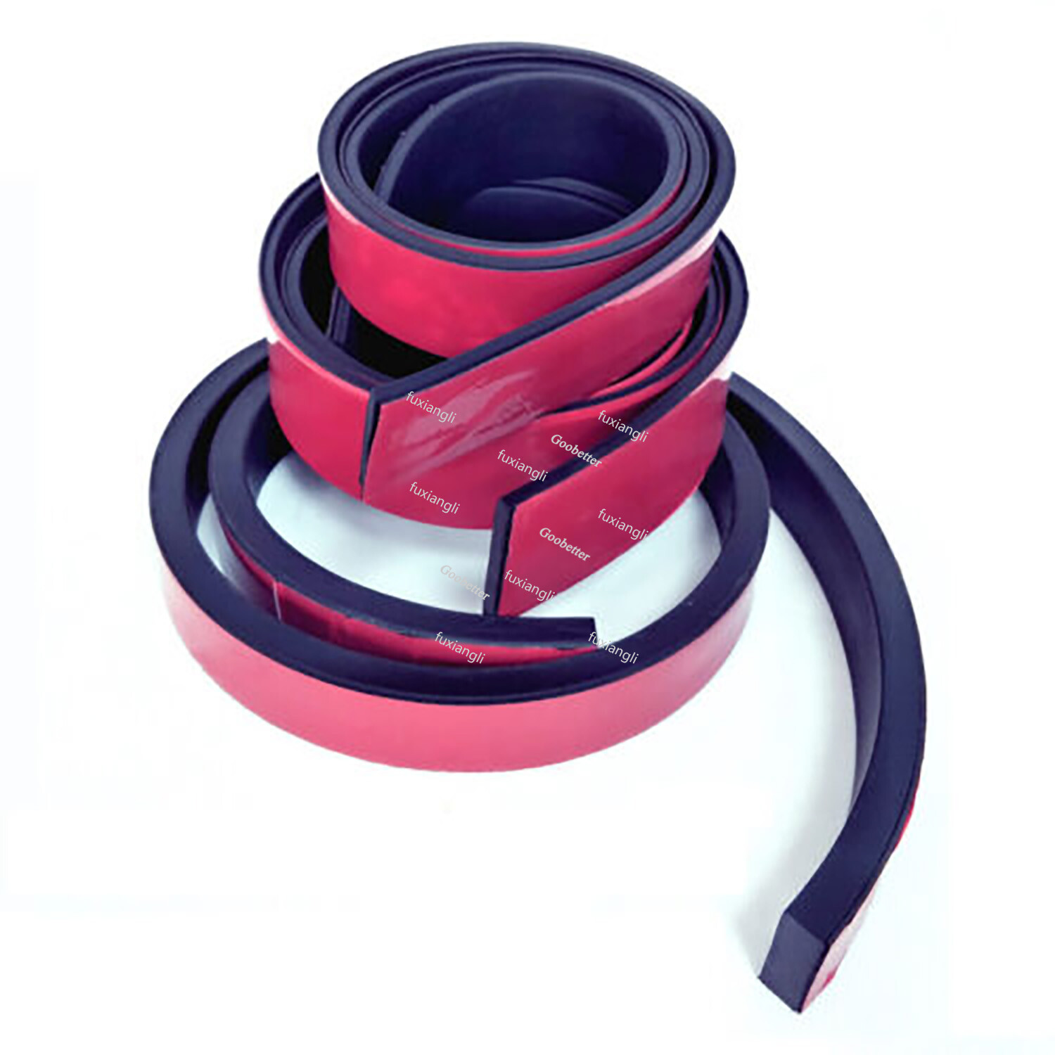 Self-Adhesive Backed Solid Nitrile Rubber Strip Black NBR Doors Seals Gasket gallery