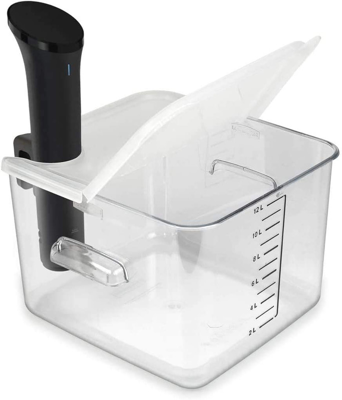 Sous Vide Container 12 Quart Collapsible Hinged Lid For Cooker Transparent gallery
