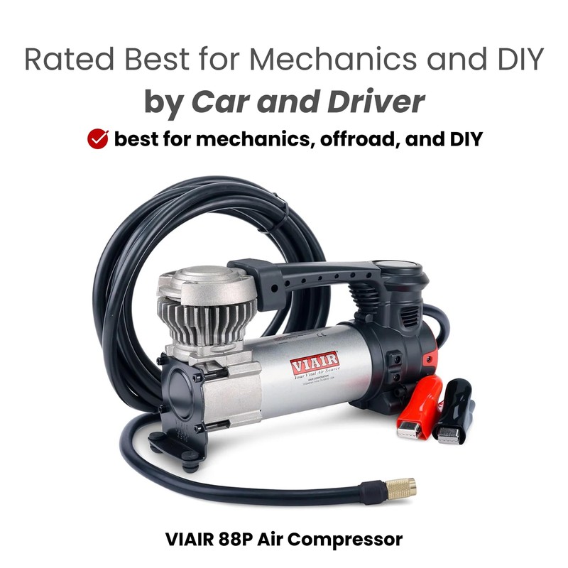 VIAIR 88P 12V Portable Air Compressor for Car and Truck Tires 120 PSI 33 Inch gallery
