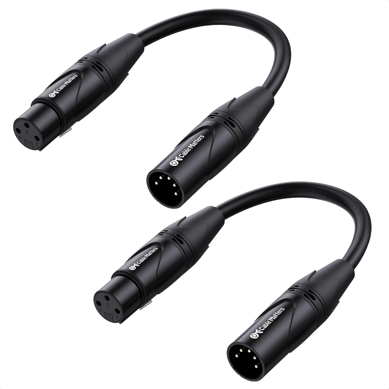 DMX Lighting Cable 5 Pin to 3 Pin Adapter - 6 Inch XLR Cable gallery