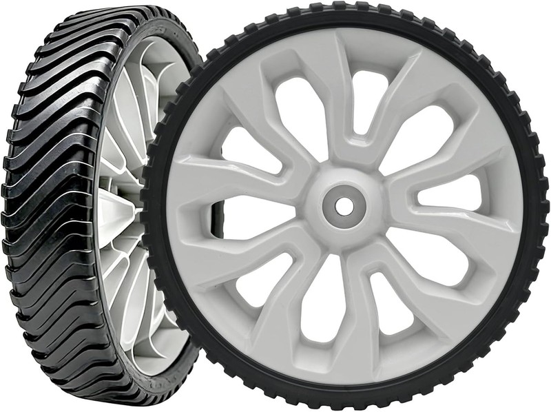 Durable 11" Plastic Mower Wheels with Copper Bushing - Set of 2 for Troy-Bilt gallery