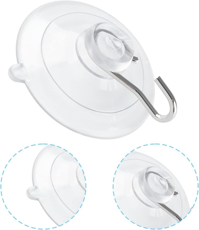 12pcs Clear Suction Cup Hooks – Heavy Duty Removable Wall & Window Hangers gallery