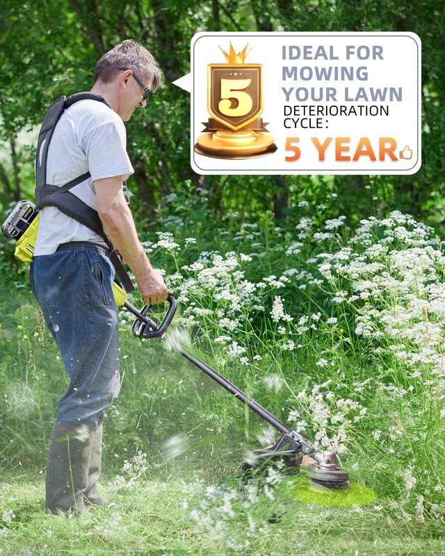 Weed Wacker String Compatible with Ryobi One Plus+ 6 Spools & 1 Cap, yellow gallery